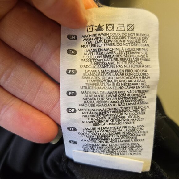 BYLT Premium Basics Drop Cut Pima Cotton Black Crewneck T-Shirt Men L - Picture 5 of 6